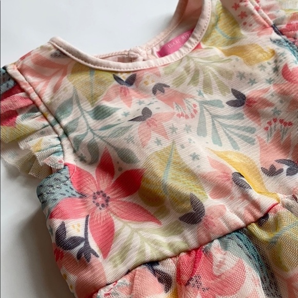 Isaac Mizrahi New York Floral Tulle Fully Lined Infant Summer Dress - Picture 7 of 8